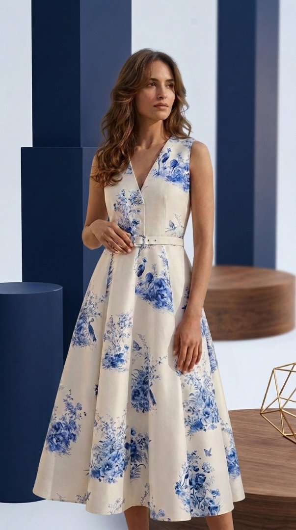 Robe Jardin — Toile de Jouy